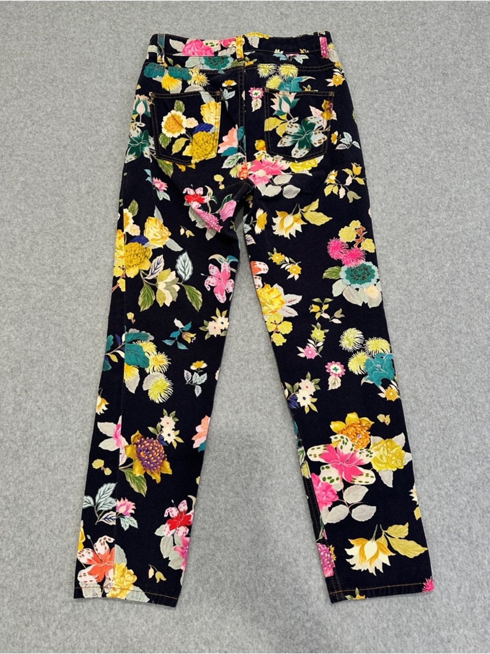 Etro Black Skinny Jeans with Multicolor Floral Pattern - Picture 4 of 8
